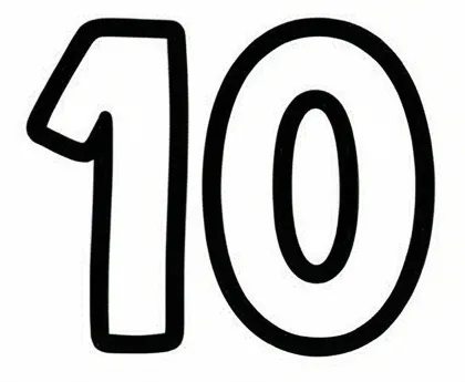 a black and white number 10 on a white background.webp